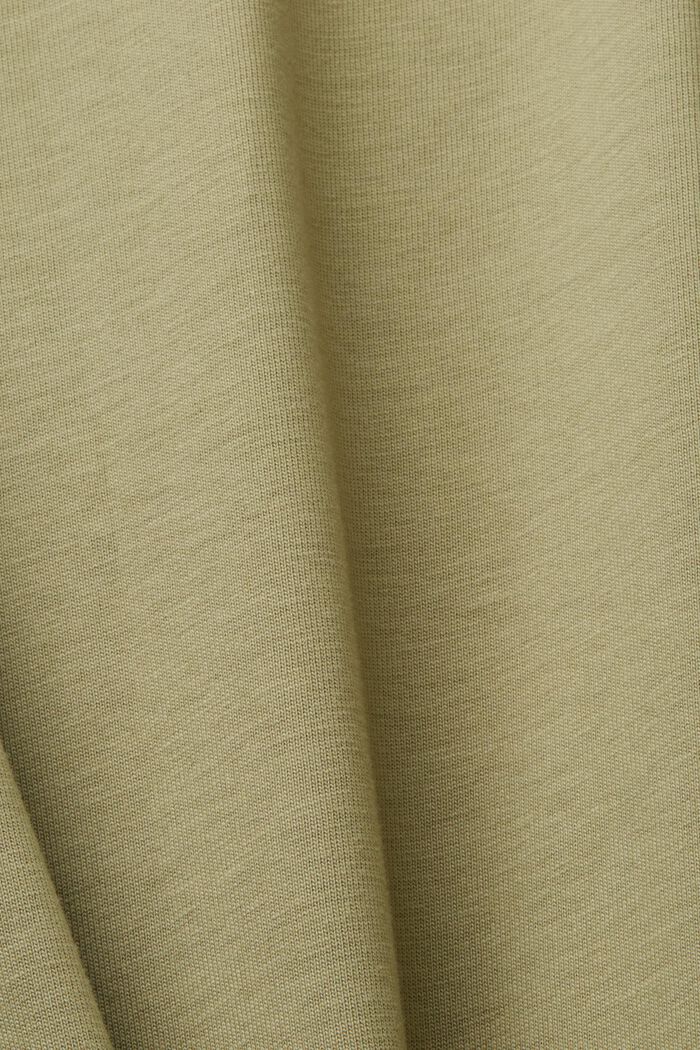 Jersey t-shirt with chest print, 100% cotton, LIGHT KHAKI, detail image number 4