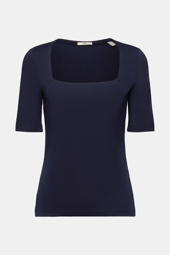 Top with square neckline, NAVY, detail image number 7