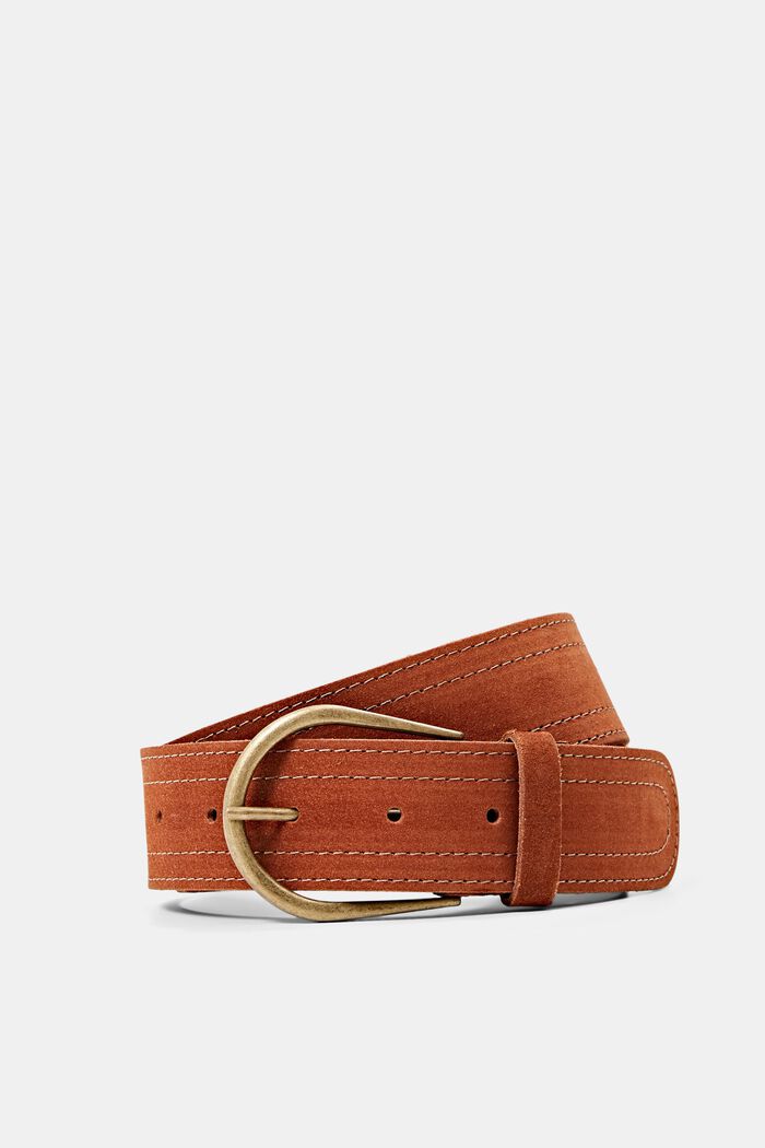Leather belt, RUST BROWN, detail image number 2