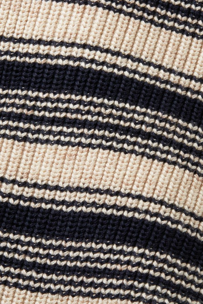 Striped V-neck cardigan, 100% cotton, NAVY, detail image number 5