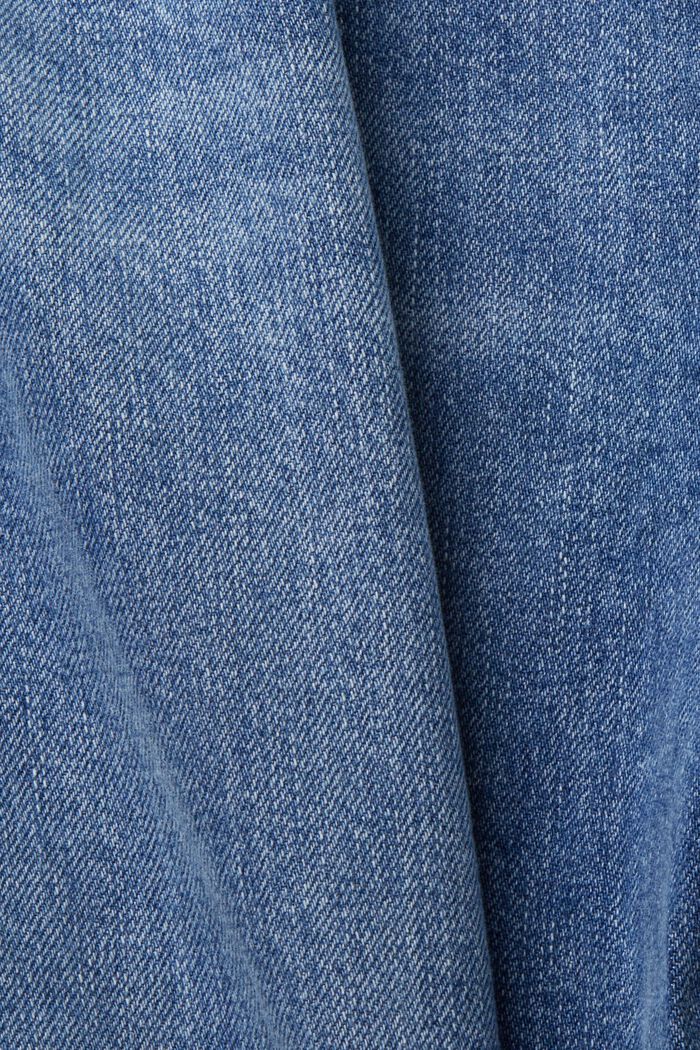 High-rise mom fit jeans, cotton blend, BLUE LIGHT WASHED, detail image number 5