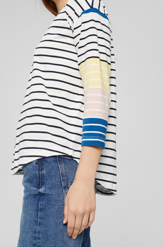 Striped T-shirt in 100% organic cotton, OFF WHITE, detail image number 2
