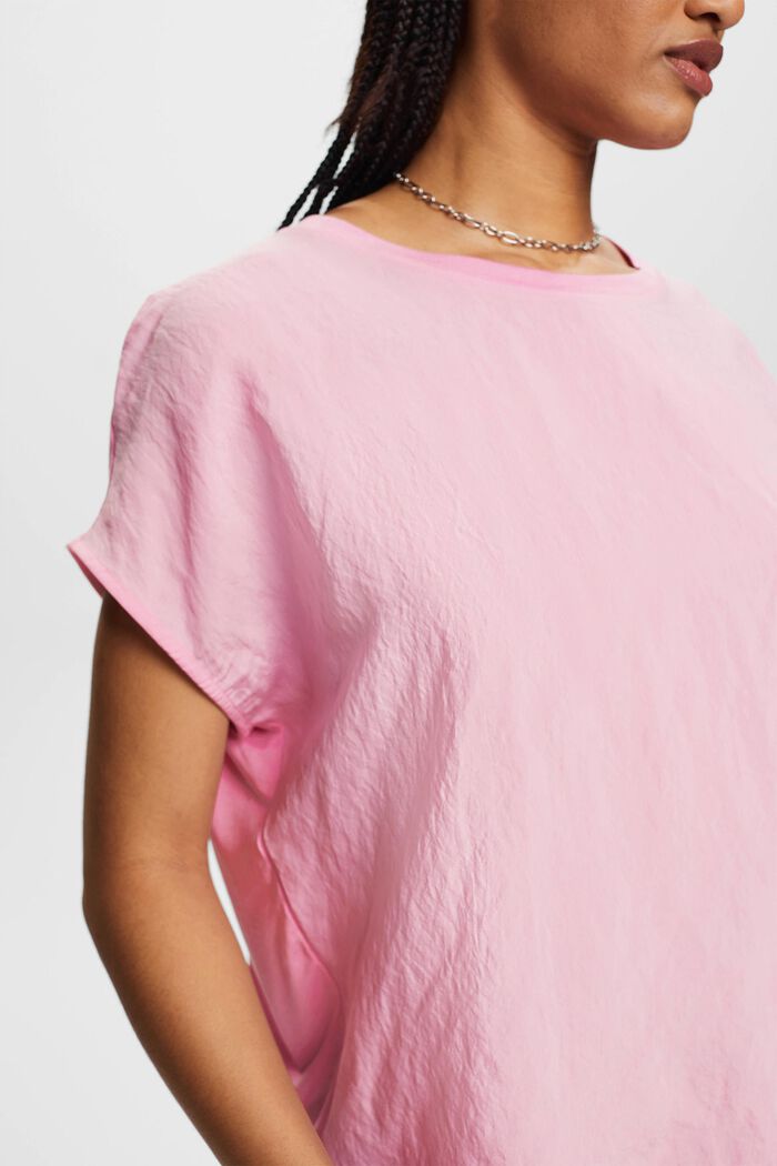 Mixed fabric sleeveless top, LIGHT PINK, detail image number 2