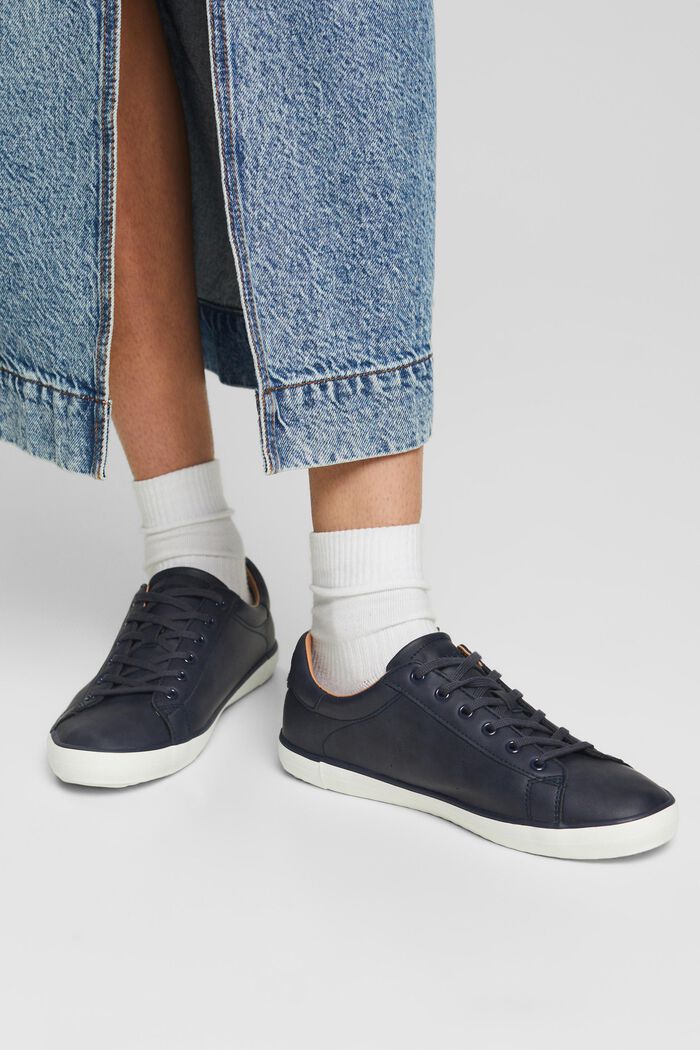 Lace-Up Sneakers, NAVY, detail image number 1