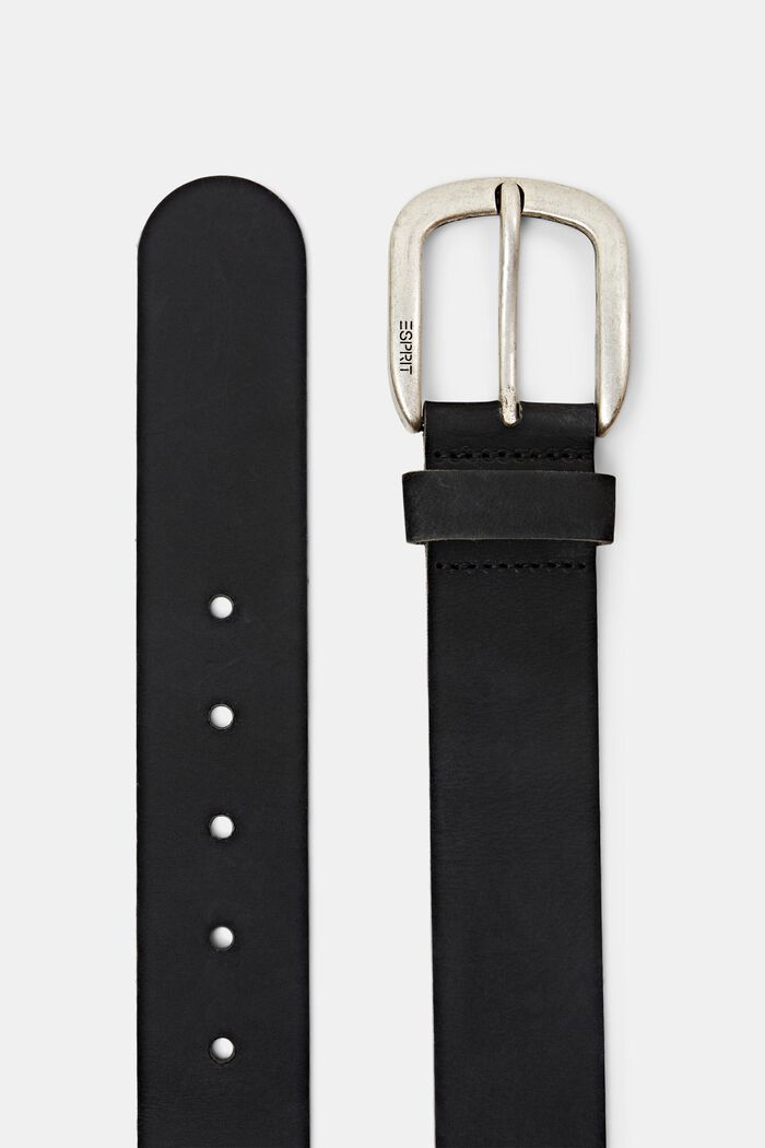 Leather belt, BLACK, detail image number 1