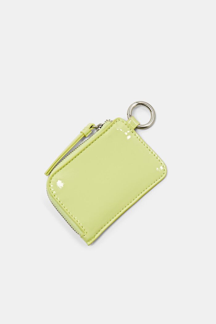 Faux Leather Crossbody Phone Pouch, LIME YELLOW, detail image number 3