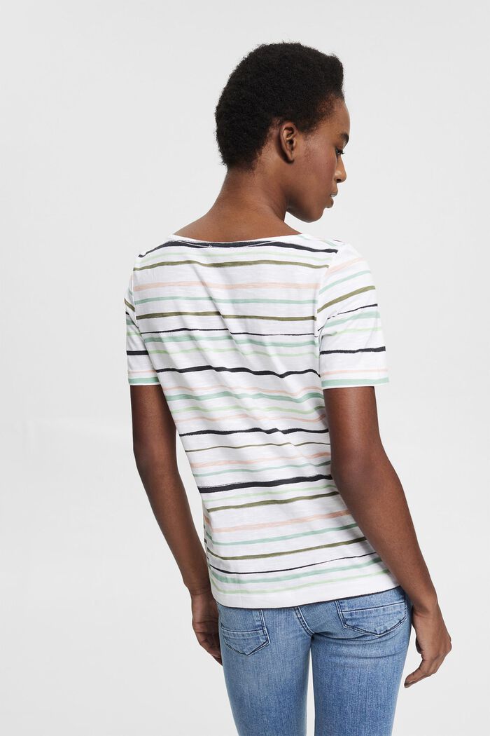 striped T-shirt, WHITE, detail image number 3