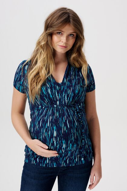 Printed Stretch Maternity Top