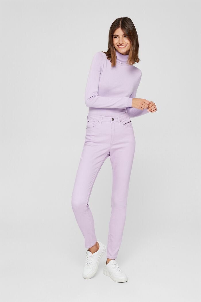 Trousers with a zip pocket, LILAC, detail image number 6