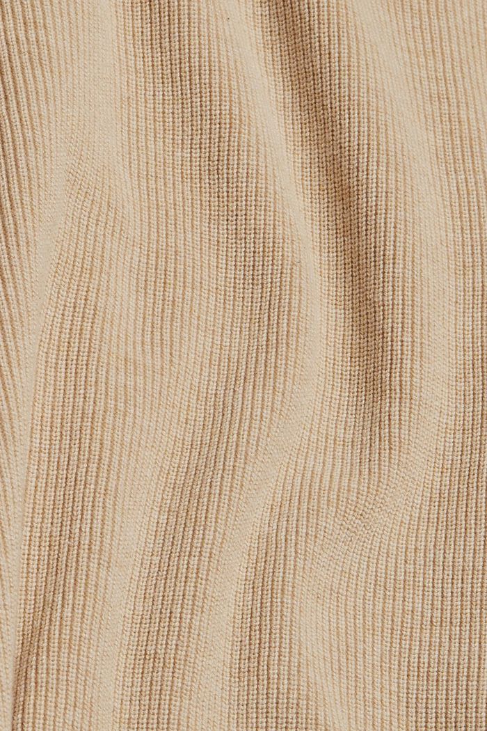 Knitted jumper made of 100% organic cotton, SAND, detail image number 4