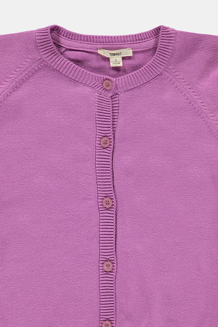 Long-Sleeve Sweater Cardigan, LILAC, detail image number 2
