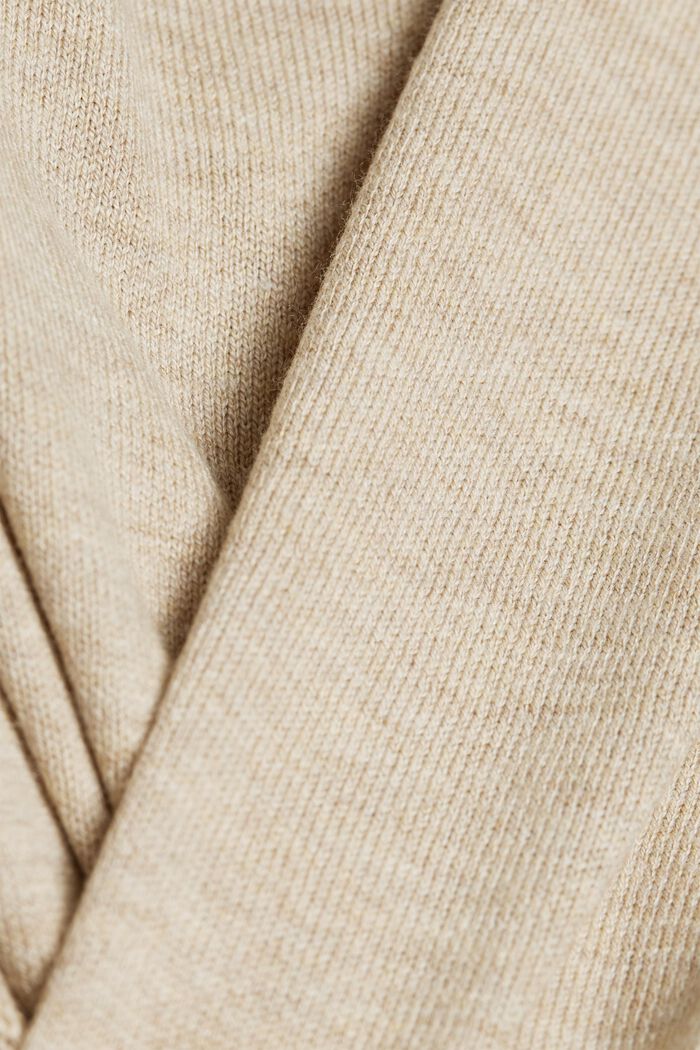 V-neck cardigan made of blended organic cotton, SAND, detail image number 4