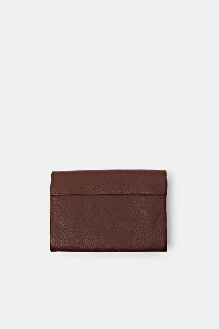 Fold-Over Leather Wallet, BROWN, detail image number 2