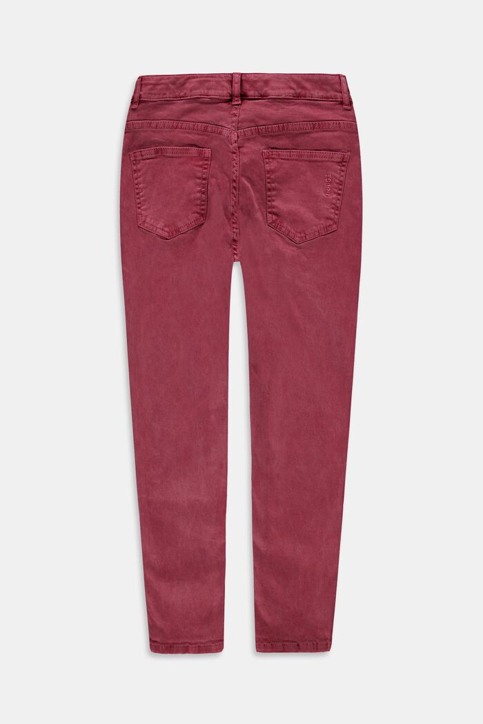 Trousers with organic cotton, DARK RED, detail image number 1