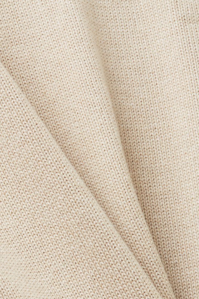 Cotton Crewneck Sweater, SAND, detail image number 5