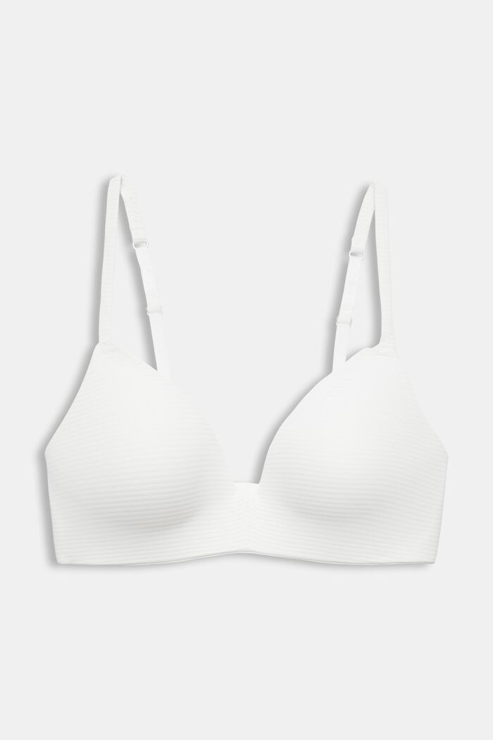 Padded Wireless Microfiber Bra, OFF WHITE, detail image number 4