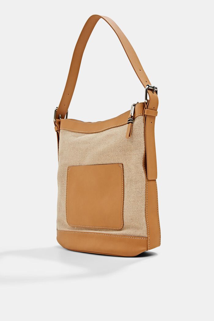 Bag made of blended linen, RUST BROWN, detail image number 2