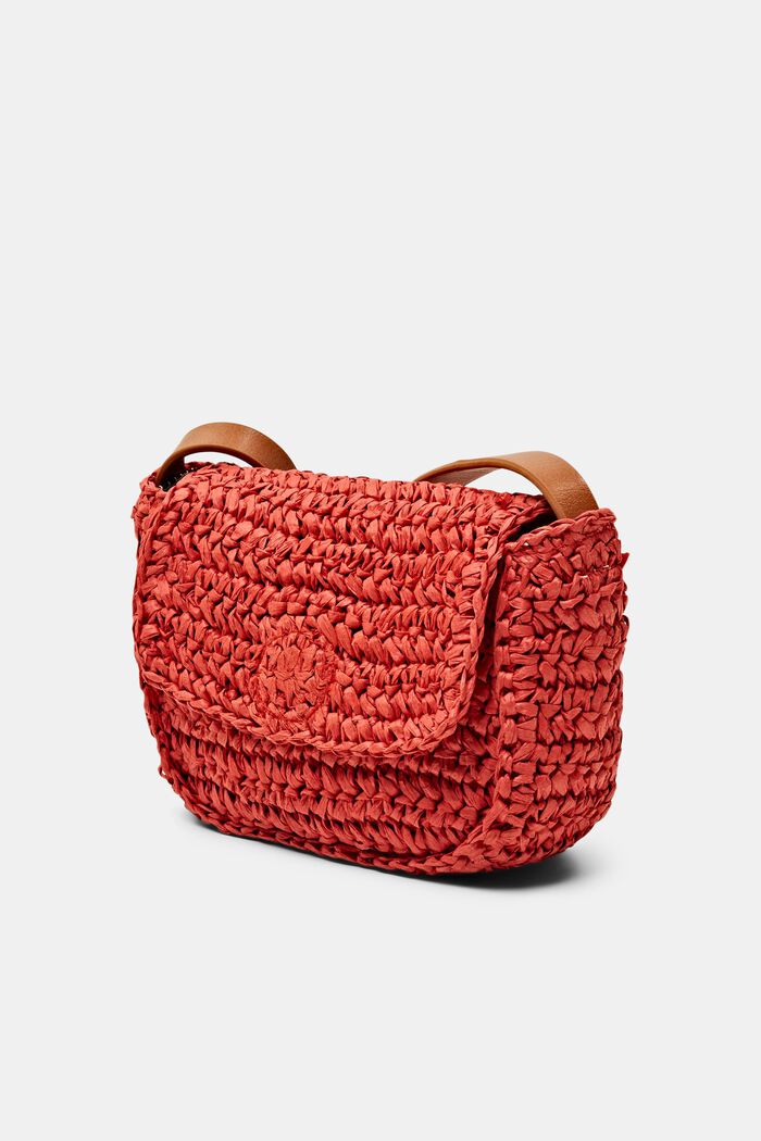Crochet Flap Shoulder Bag, ORANGE RED, detail image number 2