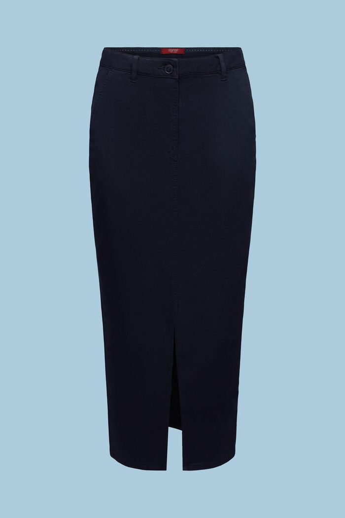 Slit Midi Skirt, NAVY, detail image number 7