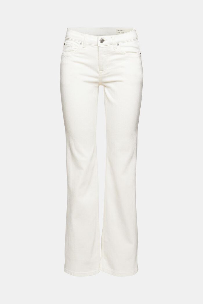 Bootcut jeans with stretch, OFF WHITE, overview