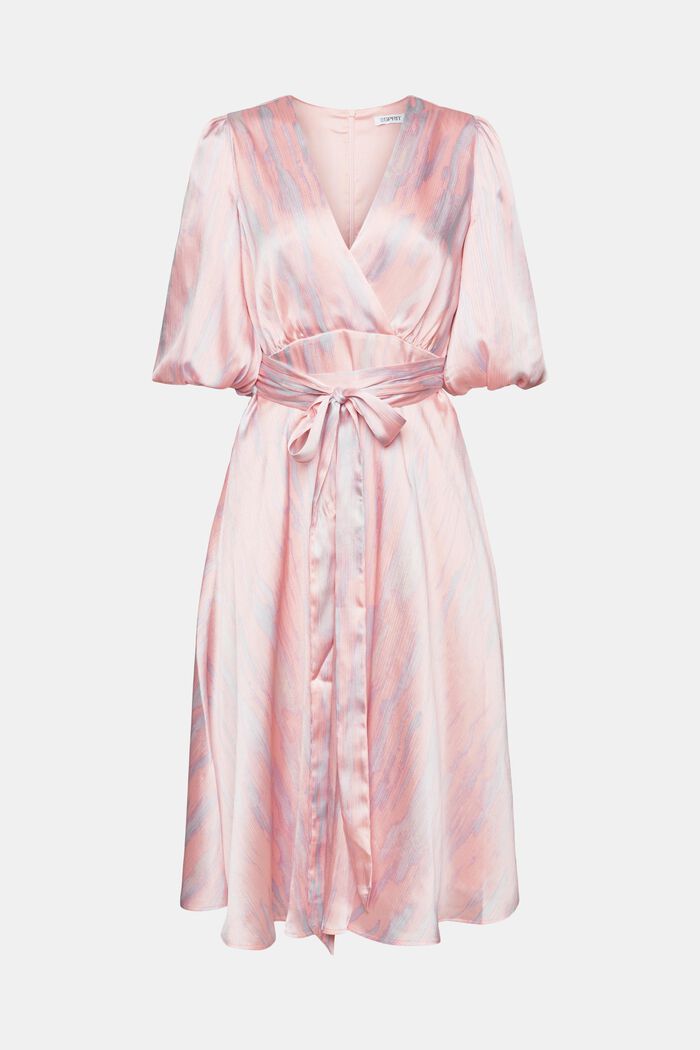 Puff Sleeve Midi Dress, PASTEL PINK, detail image number 6