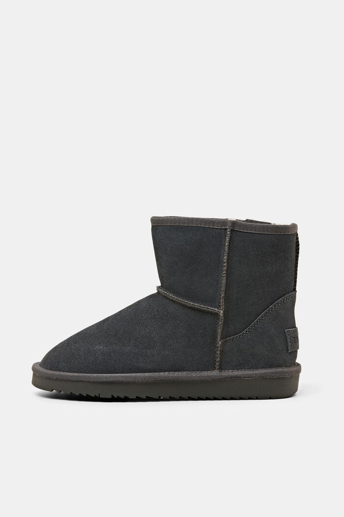 Suede Faux Fur Lined Boots, DARK GREY, detail image number 0