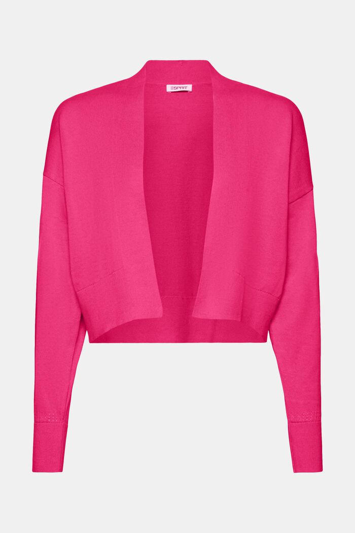 Open-Front Sweater Cardigan, PINK FUCHSIA, detail image number 5