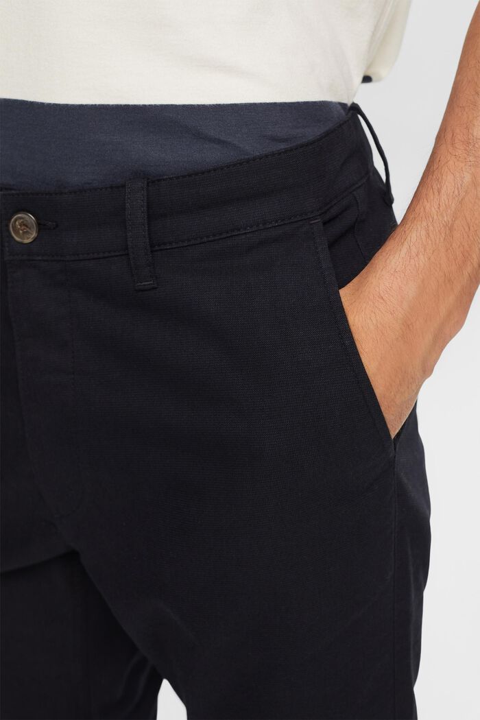 Slim Leg Brushed Chino Trousers, NAVY, detail image number 2