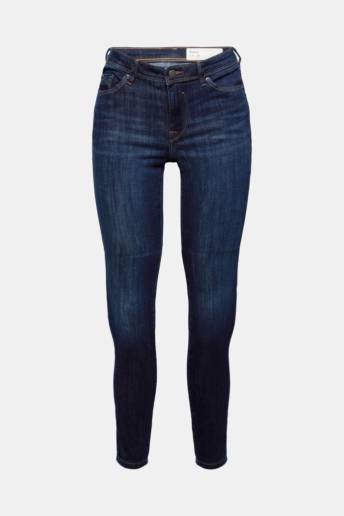 Stretch jeans in blended cotton, BLUE LIGHT WASHED, detail image number 0