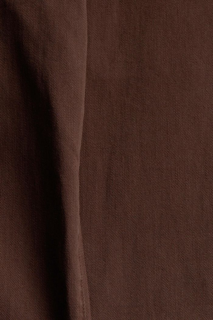 With linen: tracksuit bottoms with a drawstring waistband, BROWN, detail image number 4