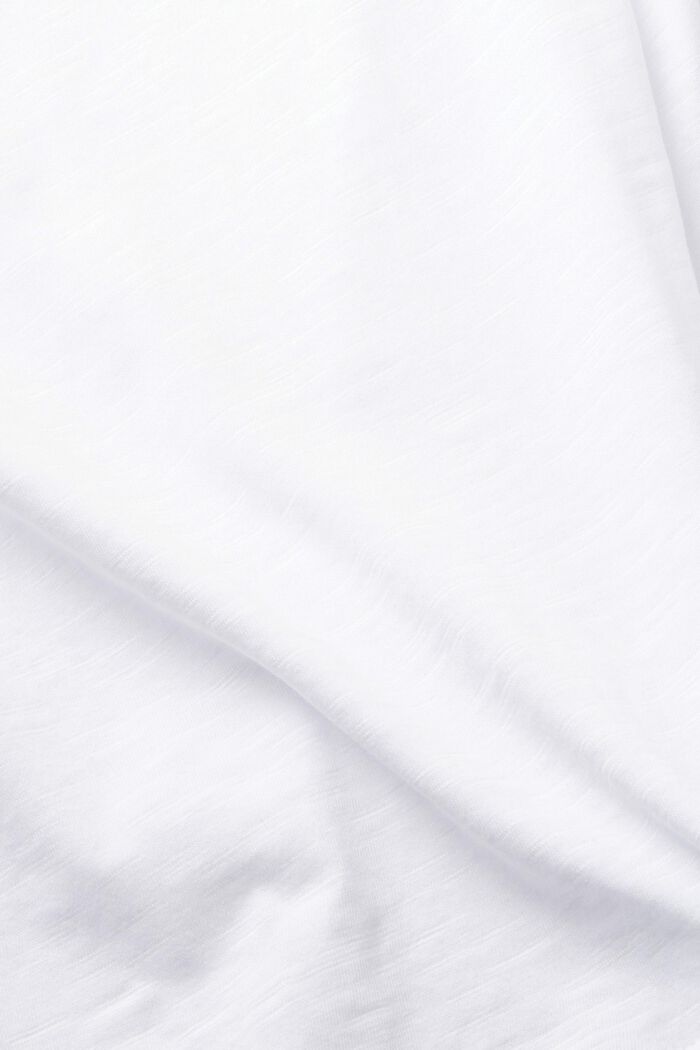 Slub cotton t-shirt, WHITE, detail image number 4
