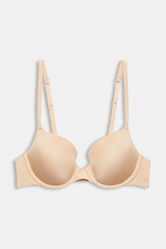 Padded Underwire Microfiber Bra, DUSTY NUDE, detail image number 4