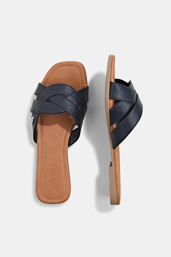 Sliders with braided straps, NAVY, detail image number 1