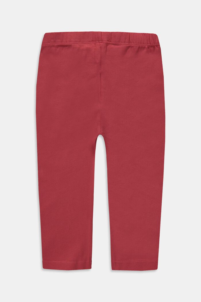 Leggings in a capri length, stretch cotton, GARNET RED, detail image number 1