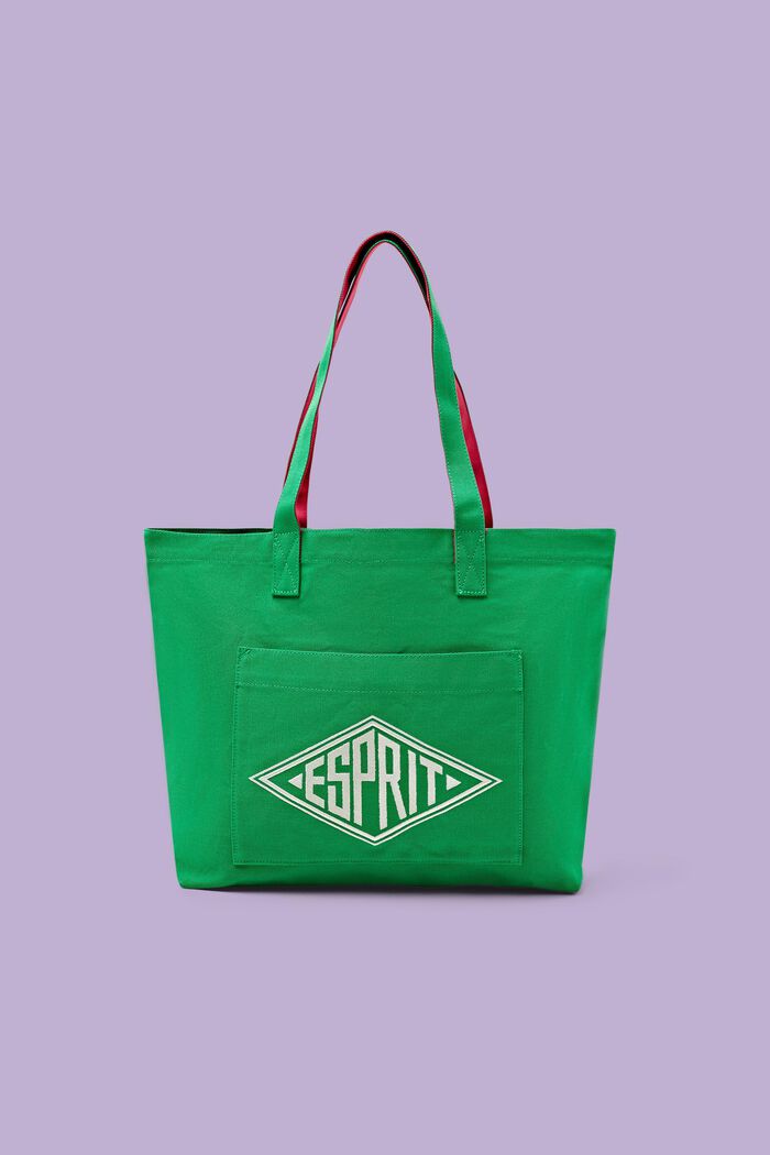 Logo Canvas Tote bag, GREEN, detail image number 0