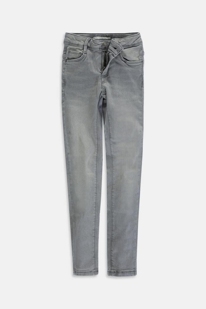 Jeans with an adjustable waistband, GREY MEDIUM WASHED, detail image number 0