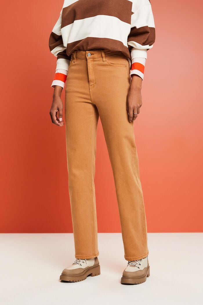 High-Rise Retro Straight Pants, CAMEL, detail image number 0