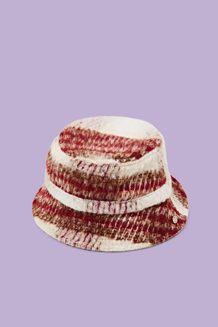 Brushed Bucket Hat, BORDEAUX RED, detail image number 0