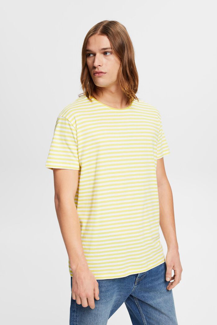 Striped jersey t-shirt, BRIGHT YELLOW, detail image number 0