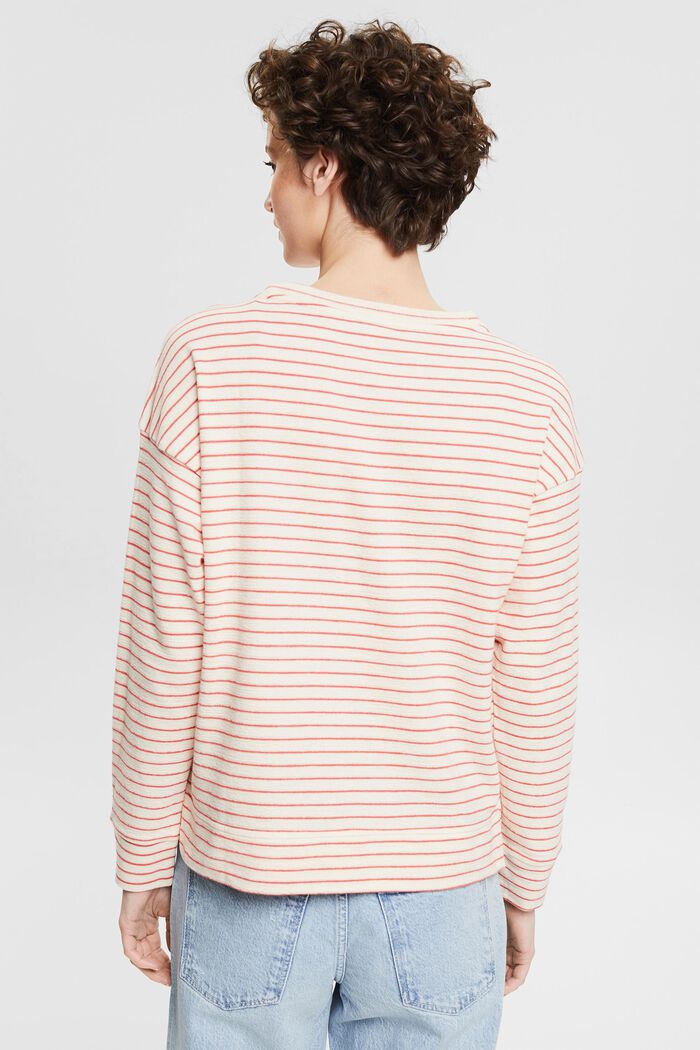 long sleeve top with button placket, CORAL, detail image number 3