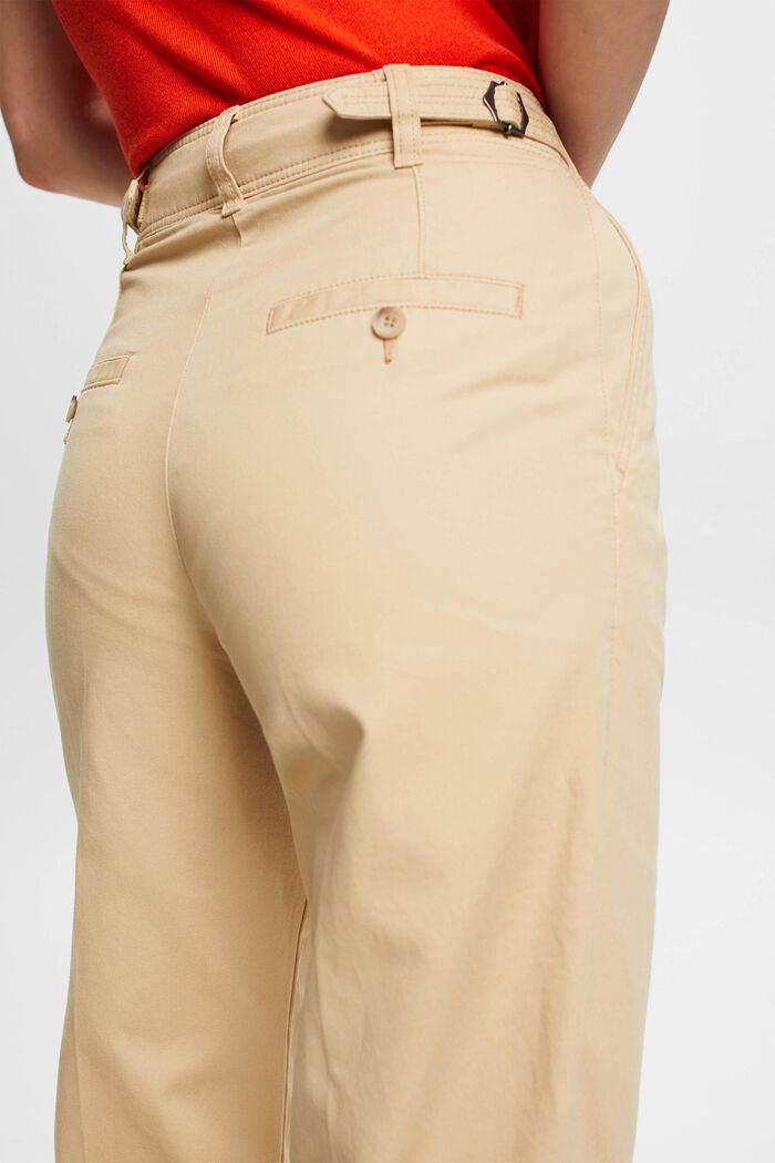 Wide leg chino trousers, SAND, detail image number 4