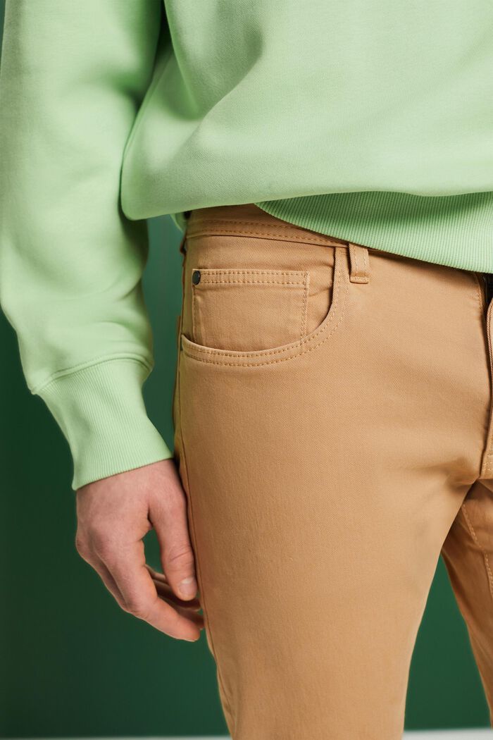 Slim fit trousers, organic cotton, BEIGE, detail image number 2