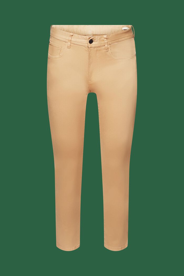 Slim fit trousers, organic cotton, BEIGE, detail image number 7