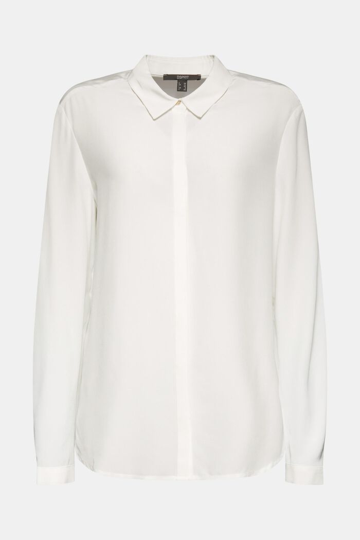 LENZING™ ECOVERO™ shirt blouse, OFF WHITE, detail image number 0