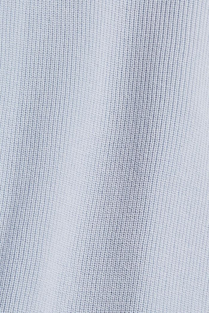 Knitted hoodie in 100% cotton, LIGHT BLUE, detail image number 4