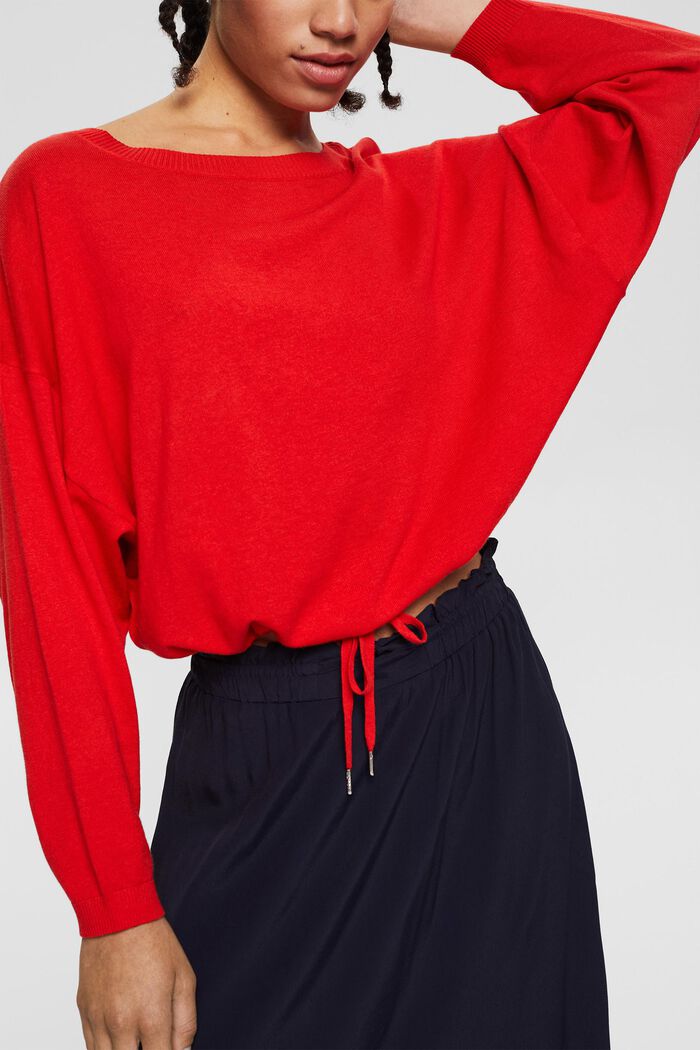Fashion Cardigan, ORANGE RED, detail image number 2