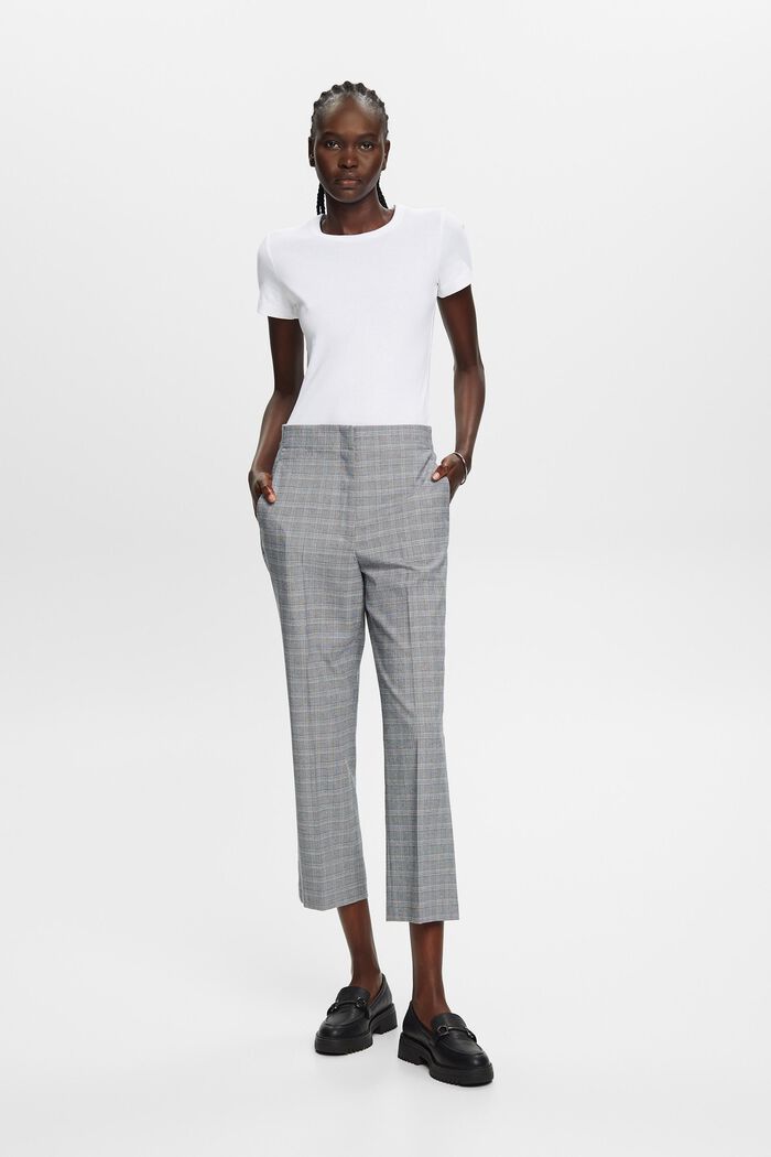 Mix & Match: checked kick-flare trousers, PETROL BLUE, detail image number 5