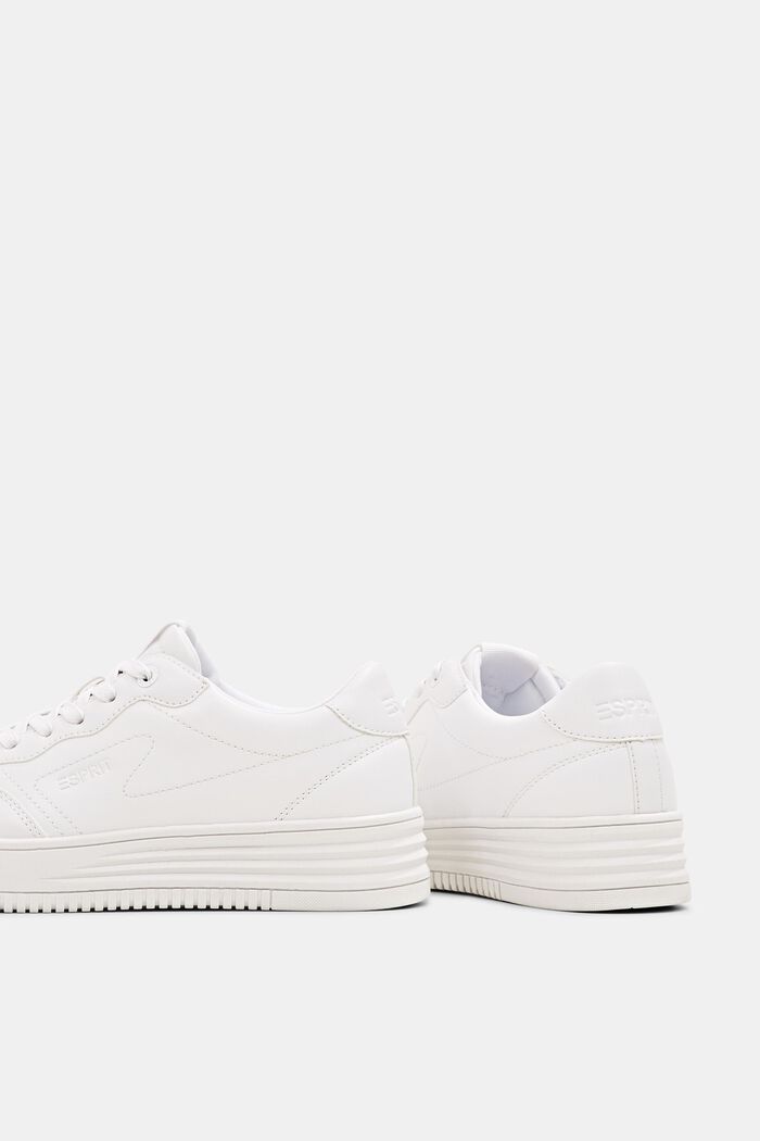 Platform sole trainers, WHITE, detail image number 5