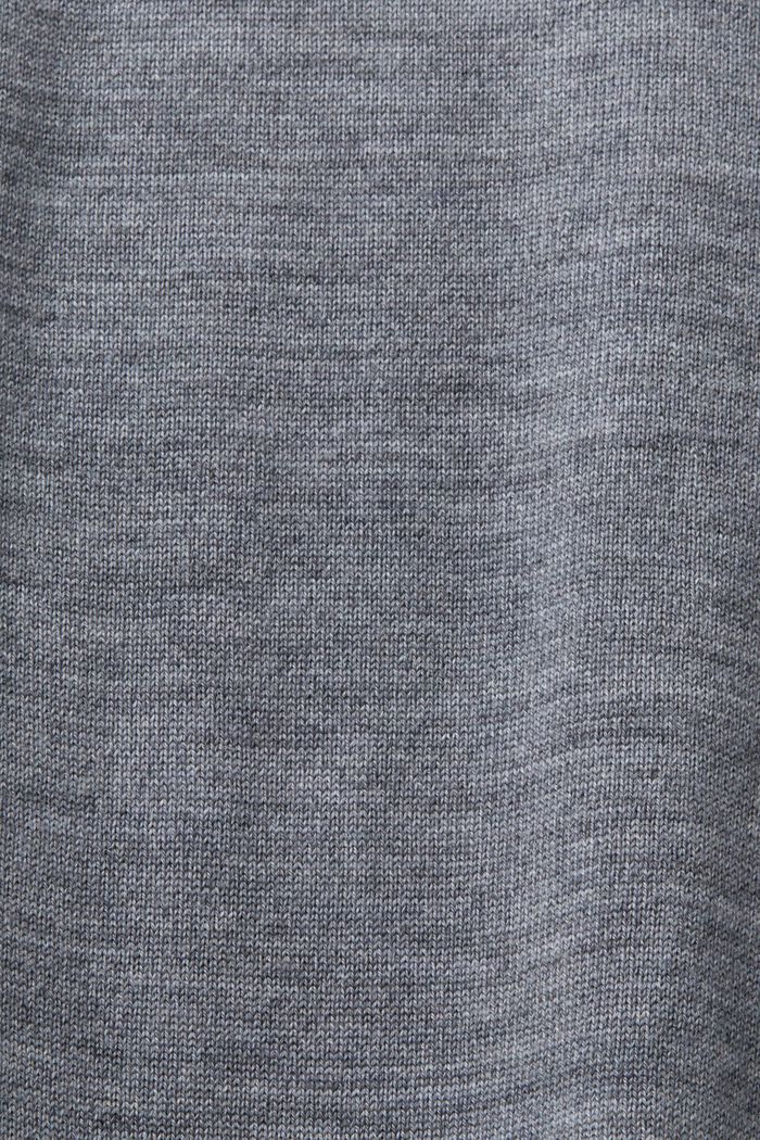 Merino Wool Turtleneck Sweater, GREY, detail image number 5