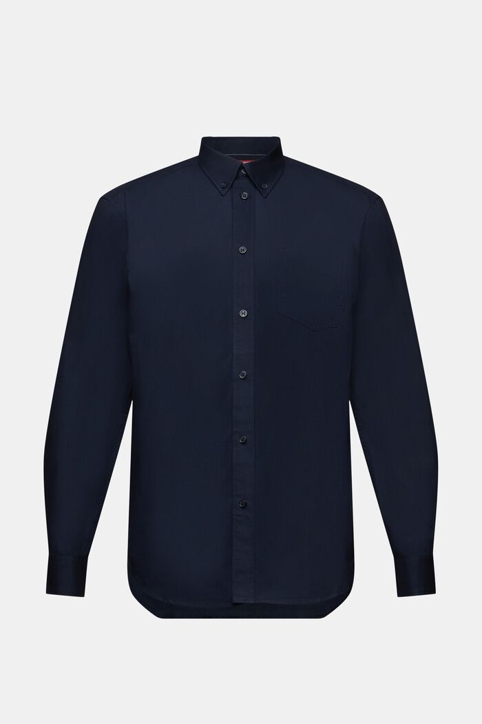 Poplin button-down shirt, 100% cotton, NAVY, detail image number 6
